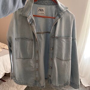 Zara Denim Shirt Jacket